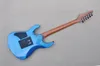 Blaue E-Gitarre mit Floyd Rose Maple-Griffbrett und Abalone-Inlay