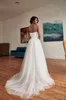 Fashionable Unique Simple Plus Size Jumpsuits Wedding Dress Bridal Gowns with Detachable Train Strapless Ankle Length Formal Jumpsuit Dresses Custom Made BES121