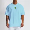 Men's T-Shirts Vegetable Broccoli Design Gym Clothing Mesh Fitness Oversized T Shirt Mens Outdoor Hip Hop Streetwear Loose Half Sleeve T-shi