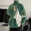 メンズセーターパッチワーク韓国のファッション衣類男性