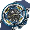 Montres à Quartz pour hommes, lumineuses, étanche 30M, chronographe, Bracelets de sport en Silicone, offre spéciale, 2143