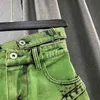 Gonna donna Summer Fashion Irregular Green Tie Dye Gonna di jeans Donna Vita alta A-line Gonne corte Sexy Hot Girls Gonna asimmetrica T220819