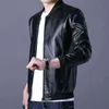 Autumn Stand Collar Solid Leather Jacket Men Fashion Leather Jacket Leather Jacket For Men L220801