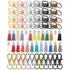 Keychains -Teile Schlüsselfob -Hardware -Set -Armaturen mit Schlüsselring Bunte Keychain Quaste Quaste und Swivel Snap HookskeyChains Forb22