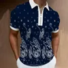 豪華なメンズマッチング衣料ポロシャツゴルフウェアカジュアルな格子縞の半袖ティーメンダウンターンダウンカラージッパーポロスシャツトップ220614