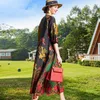 Summer Boho Casual Floral Silk Maxi Dresses Elegant Party Vestidos Women Vintage 4xl Plus Size Chiffon Midi Dress 220516