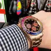 Montre pour hommes montres mécaniques automatiques arc-en-ciel diamant dame montre-bracelet d'affaires étanche 43mm Montre de Luxe