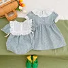 Summer Baby Girl Rompers Baby Girl Short Sleeve Embroidery Flowers Triangle Crawl Dress Autumn Baby Girl Clothing Rompers 220525