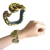 Sahte yılan yenilik oyuncakları simülasyon yılan reçine bilezik korkutucu çıngıraklı yılan kobra korku komik doğum günü partisi şaka şaka hediyeleri
