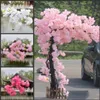 1mの長い桜の造花造花の枝結婚式のアーチの装飾桃の枝の背景の壁掛け偽の花GCB14844