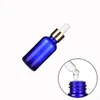 Neue leere blaue Glasflasche, ätherisches Öl, Tropffläschchen, nachfüllbar, tragbar, kosmetischer Verpackungsbehälter, 5 ml, 10 ml, 15 ml, 20 ml, 30 ml, 50 ml, 100 ml