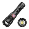 New XHP50.2 دراجة LED المصباح الشعلة Torch USB القابلة لإعادة الشحن 18650 بطارية Zoomable 2 في 1 لركوب الدراجات المصباح Light 15W Yunmai