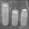 5 мл 10 мл белых бутылок лосьона без воздушного насоса мини -образец и тестовый контейнер косметическая упаковка RH0578 Drop Delivery 2021 Хранение банки