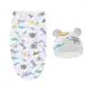 Clothing Sets Baby Swaddle Wrap Hat Born Sleepsack For 3-5KG Boy/Girl Sleeping Bag Infant Blanket Muslin BlanketClothing