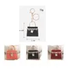 Color Crystal Hollow Handbag Metal European och American Keychain Pendant Creative Small Present Bag Pendant