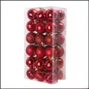 Fête Décoration Événement Fournitures Festive Maison Jardin En Plastique Boules De Noël 4Cm Ornements Arbre De Noël Boule Pendentif Pour Décor Année Cadeaux 12 C