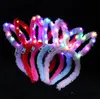 Bomboniere LED lampeggiante peluche orecchie di coniglio fascia vestito operato coniglietto illuminare fascia per capelli copricapo cerchio luminoso matrimonio compleanno decor SN4068