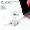 Hubs Type-C USB C vers convertisseur compatible 3 ports en 1 câbles de tête Port d'affichage pour PC portable téléphone TV adaptateur de charge rapideUSB HubsUSB