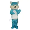 Costume de mascotte de chat bleu d'Halloween Costumes de fête de carnaval de noël de haute qualité