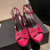 Luxury Crystal Diamond Sandals Women Super High Heels Bröllopspumpar 12 cm Peep Toe Shoes Platform Armband Färgglad 220520