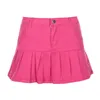 Skirts Denim Women Mini Pleated Skirt Ladies High Waist Jeans Summer Streetwear Y2K Sexy Short Faldas Coreanas 2022