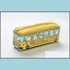 연필 가방 케이스 사무실 학교 용품 비즈니스 산업 5Pcs 어린이 케이스 만화 버스 자동차 편지지 가방 소년을위한 귀여운 동물 캔버스