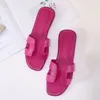 2022 Designer slippers women Slides beach sandal luxury shoes Flat Flip Flops Slide Ladies Sandals Hotel Bath Lady sexy Sandals leather Slipper Shoe Large size 35-43