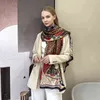 Tiktok Net Red Hot Bell Printing Elegant Cravat Atmosphere Bow Tie Sechreen Sungren Spring Summer Beach Shawl Mashing وشاح 8thn