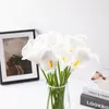 Ghirlande di fiori decorativi 10 pezzi personalizzabile Real Touch Calla Lily Bouquet artificiale per la decorazione della casa di fiori da sposa nuzialeDecorativo