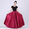 Stage Draag Solid Spaanse Flamenco Rok 10 Kleuren Satijn Smooth Plus Size Performance Belly Dance Costumes Femal Woman Gypsy Style