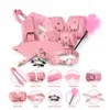 2022 adultshop 10 pièces ensemble en cuir PU BDSM sexe bondage équipement ensemble pied fouet corde bandeau flirtant jouets érotiques pour couples 9033117