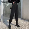 Yitimoky Dames Klassieke Broek Broekkleding Kleding Hoge Taille Pockets Button Up Harem Koreaanse Streetwear 220325
