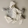 Bambini Cotone Kintting Set di abbigliamento Neonati maschi Primavera Autunno Tuta allentata Felpa con cappuccio + Pantaloni 2 pezzi Set di vestiti 220509