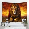 Mandala Bohemian Wall Decor Tapestry Curtain Room Room Room Lion Tiger Tigerative Tapestry J220804