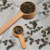 Beech Wooden Coffee Scoop Measuring Spoon for Coffee Ground Beans Protein Powder Jars Scoop Wholesale LX4721