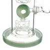 Jade Green Cric Percolator Bong -14.3インチ、18mmの女性ジョイントとマウスピースの水ギセルガラスボン