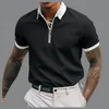 Summer Design Solid splicing Kolor golf polo Polos do męskiej Slim Fit Lapel Lape Lose Polos T Shirts Polo7-9