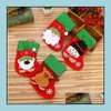 Рождественские украшения праздничные поставки домашнего сада ll подвесные носки милая сумка Candygift Snawman Santa C Dhces
