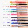 Lyxkvalitet Transparent färg Big Capacity Ink Fine NIB Office Gel Penns Student School Stationery Supplies 220714