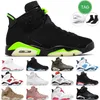 6s män basketskor 6 retro rött Oreo University Blue Olive British Khaki Black Cat Electric Green Bordeaux Infrared Sports Mens Trainer