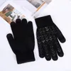 Luvas de malha de inverno Creca de toque térmica quente mole elástico mensagens de texto para luvas anti-deslizamento para homens homens wxy272