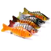 100 мм 15,5 г Многоцветь рыбные крючки твердые приманки приманки 6# тройные крючки многоцветная смешанная пластиковая рыболовная шестерня 5 кусочков / лот WHB-2