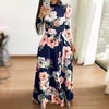 Vêtements pour femmes Casual O Neck LongShort Sleeve Vintage Party Dress Plus Size 5XL Floral Print Boho Robes Pour Femmes Automne 220527