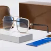 Novos óculos de sol populares masculinos óculos quadrados com armação de metal e pernas óculos de estilo casual simples 100% proteção UV400 Enviar box191j