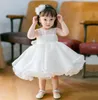 Kız Elbiseleri Doğdu Bebek Kız Boncuklar Tül Prenses Bebek Vaftiz Elbisesi 1 Yıllık Doğum Giyim Vestido Infantil 0-6 yıldır