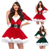 Vestidos informales Miss Santa Claus Outfits Women Christmas Adulto Adulto Media manga Modis Damas Disfraz Xmas Vestidos rojos de invierno