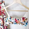 2022-Bellflower Floral Summer Maxi Sukienka dla kobiet bez rękawów Bohemian Long Beach Sexy sukienki plus size 2-częściowy zestaw kobiet1