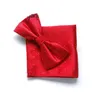 Fashion Solid Gold Mens Silk Bow Ties For Men Bowtie With Match Pocket Square 2pcs Set 8CM Colour Cravate CR052 W220323