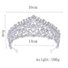 Headpieces Fashion Bride Crystal Crown European Queen Banketthuvud smycken handgjorda damer bröllop hårtillbehör