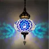 Lampy wiszące 25 cm Światła mozaiki Turkish Retro Lighting E27 Bar Restauracja Clear Mediterranean Lightpendant